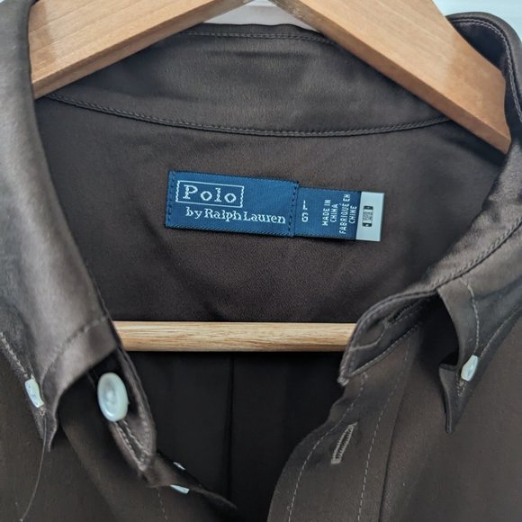 Ralph Lauren Silk Button Down NWOT - Picture 4 of 5